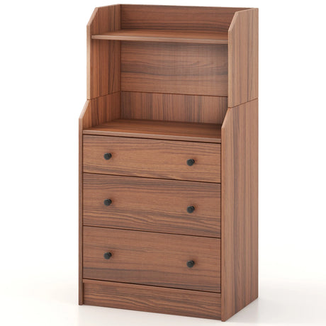 Modern Storage Dresser with Anti-toppling Device-Walnut