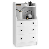 Modern Storage Dresser with Anti-toppling Device-White