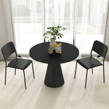 Modern Dining Chairs Set of 4 with Tilted Backrest and Sturdy Metal Legs-Black