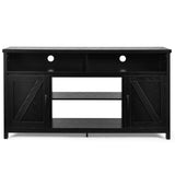 59 Inch TV Stand Media Center Console Cabinet with Barn Door for TV's 65 Inch-Black