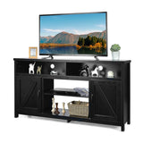 59 Inch TV Stand Media Center Console Cabinet with Barn Door for TV's 65 Inch-Black