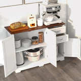 Sideboard with worktop &amp; doors &amp; drawers &amp; adjustable shelves kitchen cabinet white