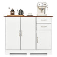 Sideboard with worktop &amp; doors &amp; drawers &amp; adjustable shelves kitchen cabinet white