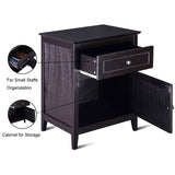 2-Tier Accent Table with Spacious Tabletop-Dark Brown