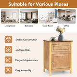 2-Tier Accent Table with Spacious Tabletop-Natural