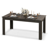 63 Inch Rectangular Modern Dining Kitchen Table-Gray