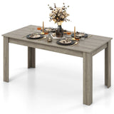 160 CM Modern Dining Table with Sturdy L-shaped Legs-Natural