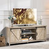 Wooden TV Stand for 65 Television with 2 Cabinets