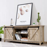 Wooden TV Stand for 65 Television with 2 Cabinets