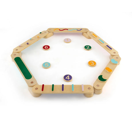 Wooden Balance Beam Set with Stepping Stones for 3+ Toddlers