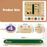 Wooden Balance Beam Set with Stepping Stones for 3+ Toddlers