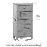 5 Drawer Tall Chest