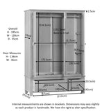 Triple Robe with 2 Drawers