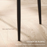 HOMCOM Set of 6 Faux Leather Dining Chairs - Black