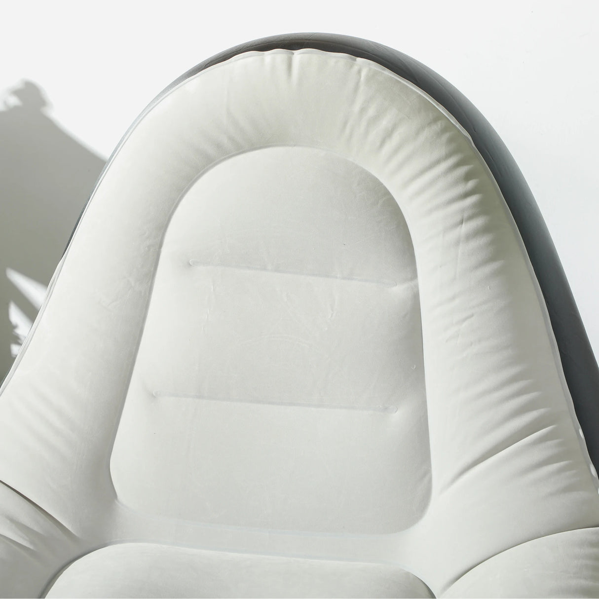 Outsunny Inflatable Tub Chair and Footstool, Grey