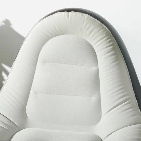 Outsunny Inflatable Tub Chair and Footstool, Grey