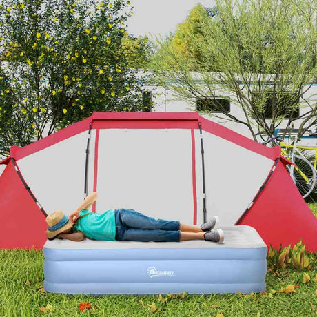 Outsunny Widened Single Inflatable Mattress, with Built-In Electric Pump