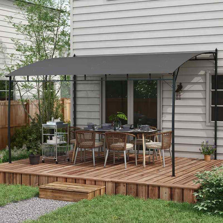 Outsunny 3 x 4m Metal Frame Pergola - Grey