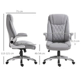 Vinsetto Faux Leather Executive Swivel Office Chair - Grey