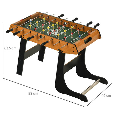 HOMCOM Folding Football Gaming Table Mini Foosball Soccer Table for Family Fun Indoor Play Sports