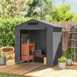 Outsunny 6 x 4 ft Outdoor Garden Storage Shed, Waterproof Bike Tent with Vent and Roll-Up Zipper Door