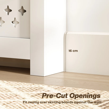 HOMCOM 78 x 19 cm Minimal Radiator Cover, with Drawer - White