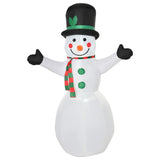 HOMCOM 6.5ft Inflatable Snowman LED Christmas Xmas Air Blown Holiday Decoration Outdoor Garden Decor