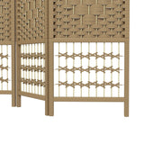 HOMCOM 3 Panel Folding Room Divider, Privacy Screen, Freestanding Paravent Partition Separator Natural Wood