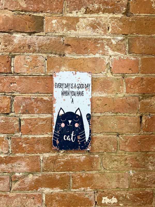 Metal Wall Sign - Every Day Is A Good Day With A Cat