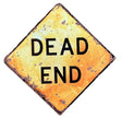 Metal Square Wall Sign - Dead End