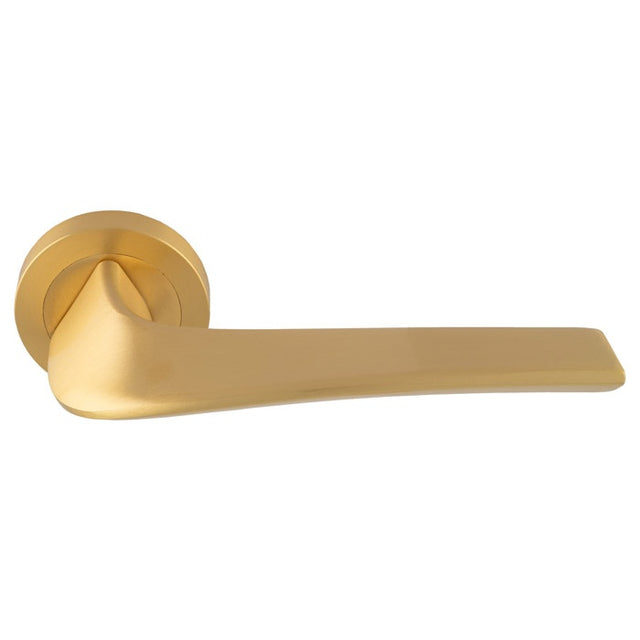MASTER LEVER ON CONCEALED FIX ROUND ROSE OSA (SATIN BRASS) - Satin Brass - PAIR