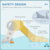 AIYAPLAY Foldable Kids Slide, Freestanding Baby Slide, for Ages 1.5-3 Years, Grey & Beige
