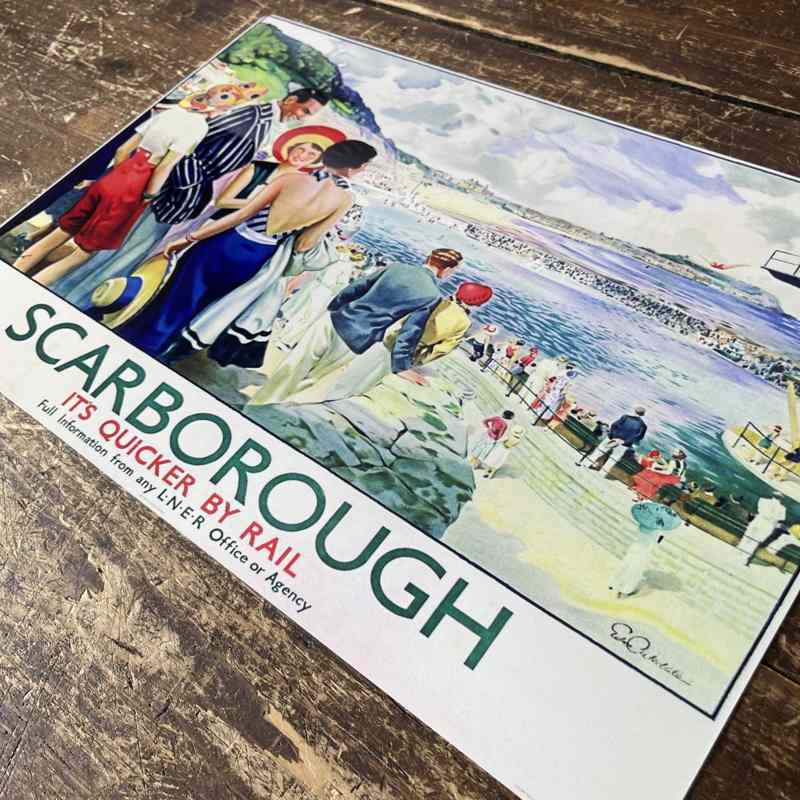 Vintage Metal Sign - British Railways Retro Advertising, Scarborough