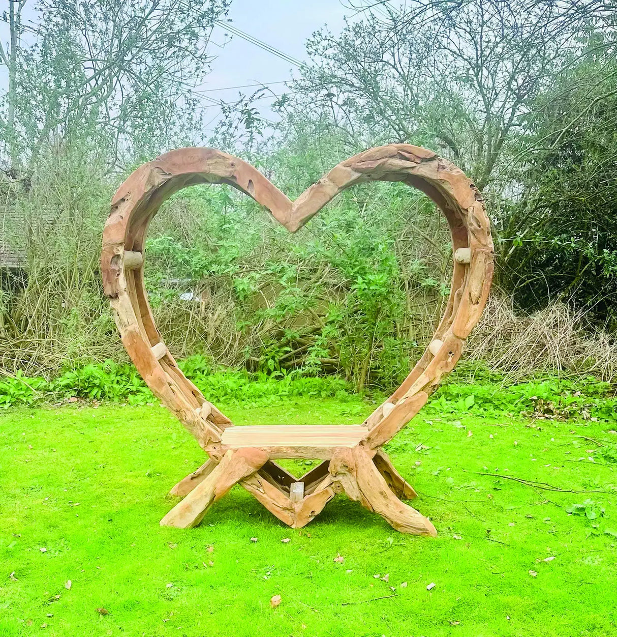 TEAK DRIFTWOOD LOVE BENCH 180CM