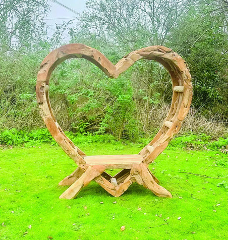TEAK DRIFTWOOD LOVE BENCH 180CM