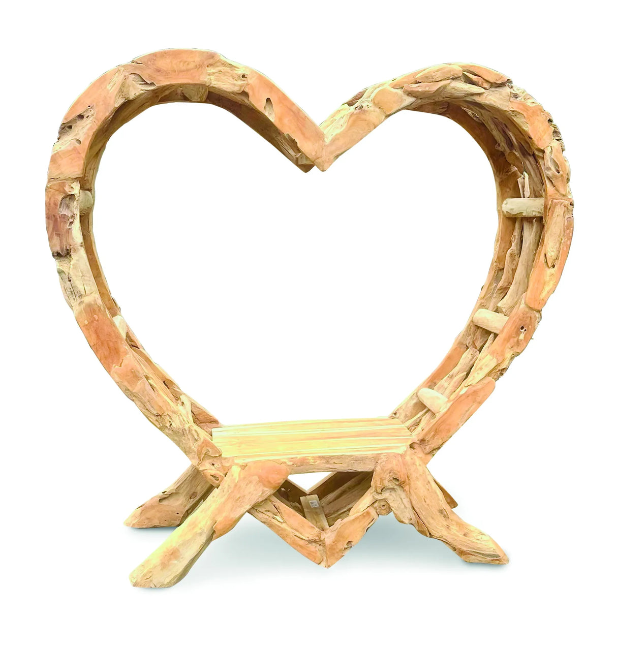 TEAK DRIFTWOOD LOVE BENCH 180CM