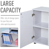 Vinsetto Two-Tier Locking Office Storage Cabinet - White