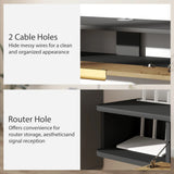 HOMCOM 120 cm Floating TV Stand with Storage - Charcoal Grey