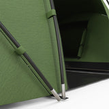 Outsunny 4-6 Man Camping Tent with Living Area and 2 Bedrooms, Hiking Sun Shelter, UV Protection Tunnel Tent, Dark Green