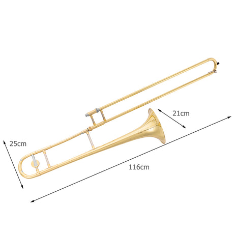 B Flat Trombone Golden Brass with Mouthpiece