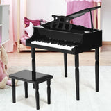 30-Key Classic Baby Grand Piano with Bench &amp; Music Rack-Black
