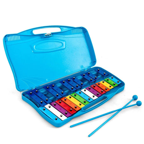 25 Note Xylophone with suitcase-like outlook for Kids-Blue