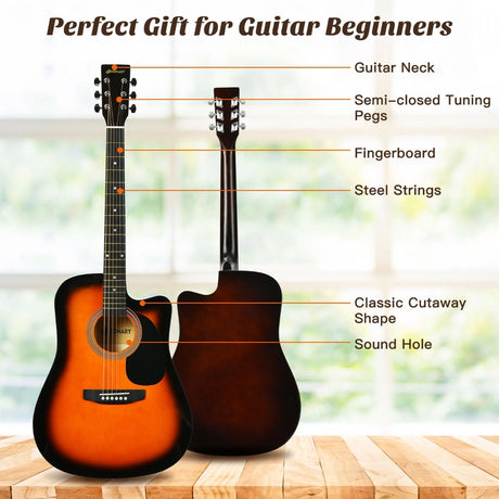 Classic Acoustic Guitar with Multiple Accessories