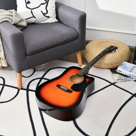 Classic Acoustic Guitar with Multiple Accessories