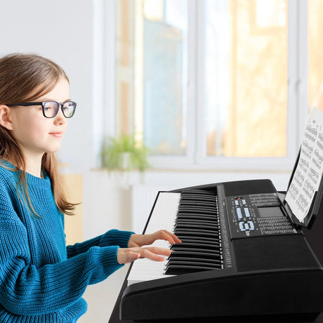 61-Key Electronic Keyboard with Microphone-Black