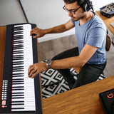 Portable Electronic Keyboard with Full-Size Weighted Keys-Black