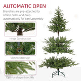 HOMCOM 5ft Bushy and Bare Artificial Christmas Tree - Green