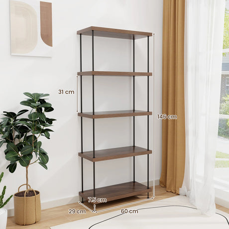 2/3/4/5-Tier Multipurpose Display Rack with Metal Frame-5-Tier