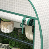 Outsunny 4 Tier Mini Greenhouse for Outdoor, Portable Gardening Plant Green House with Storage Shelf, Roll-Up Zipped Door, Metal Frame and PE Cover, 80 x 49 x 160cm, White