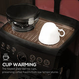HOMCOM 15 Bar Coffee Machine, with Adjustable Grind, Steamer and Accessories - Black